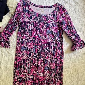 Lilly Pulitzer pink and navy dress sz. m